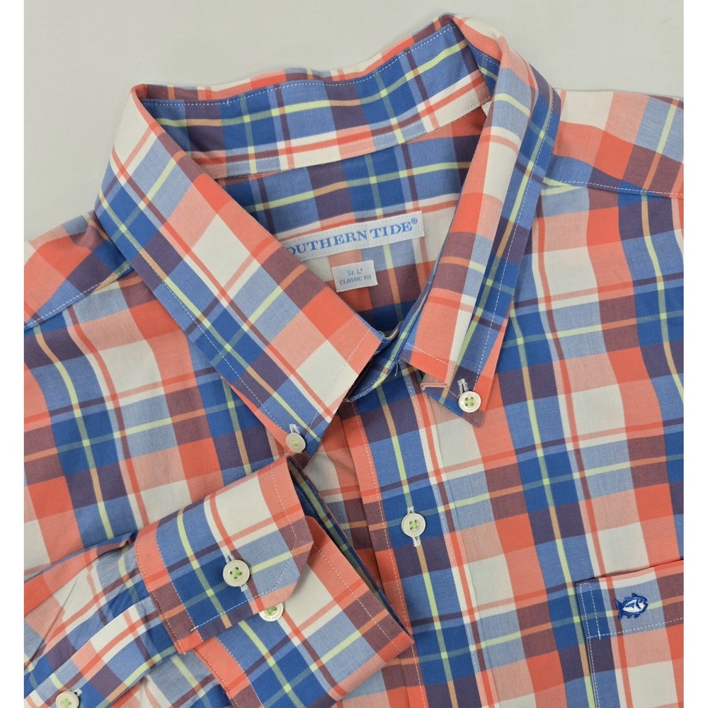 Southern Tide Shirt Mens L Classic Fit Button Down Check Casual‎ Long Sleeve